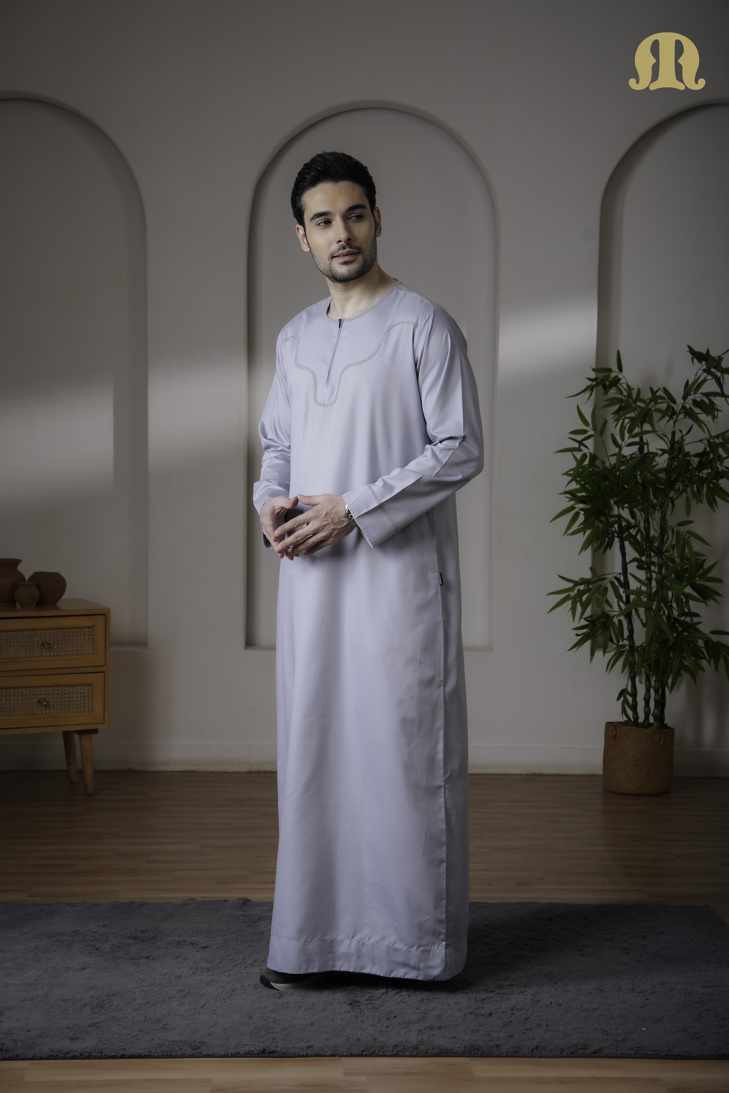Kurvig Omani 2.0 White Thobe Mens